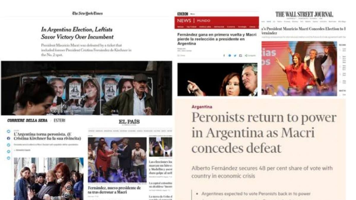 Medios internacionales reflejaron triunfo de Alberto Fernández