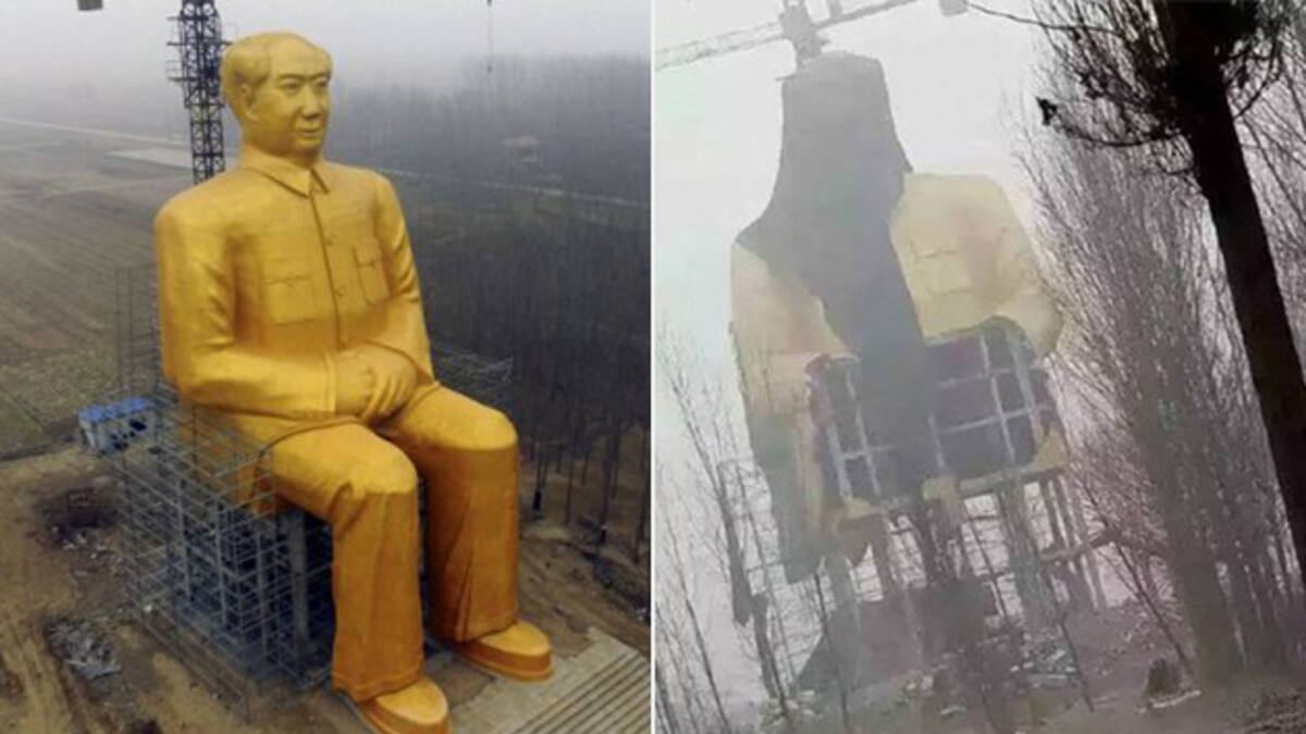 Megaesfinge dorada de Mao Zedong