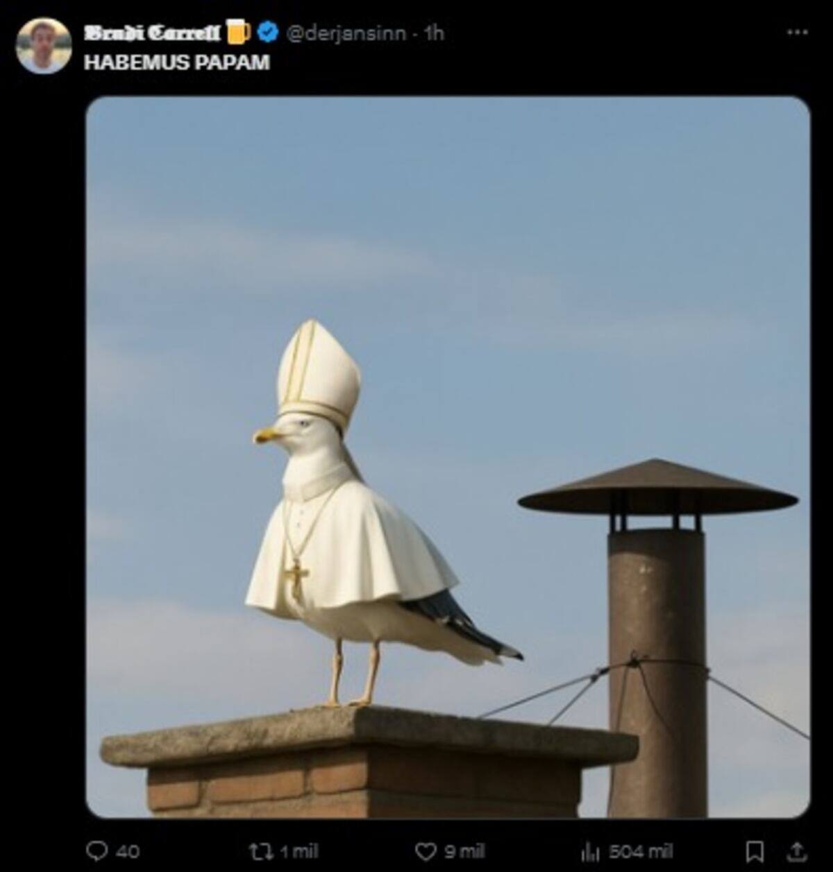 Memes sobre la asunción del papa León XIV. Foto: captura.