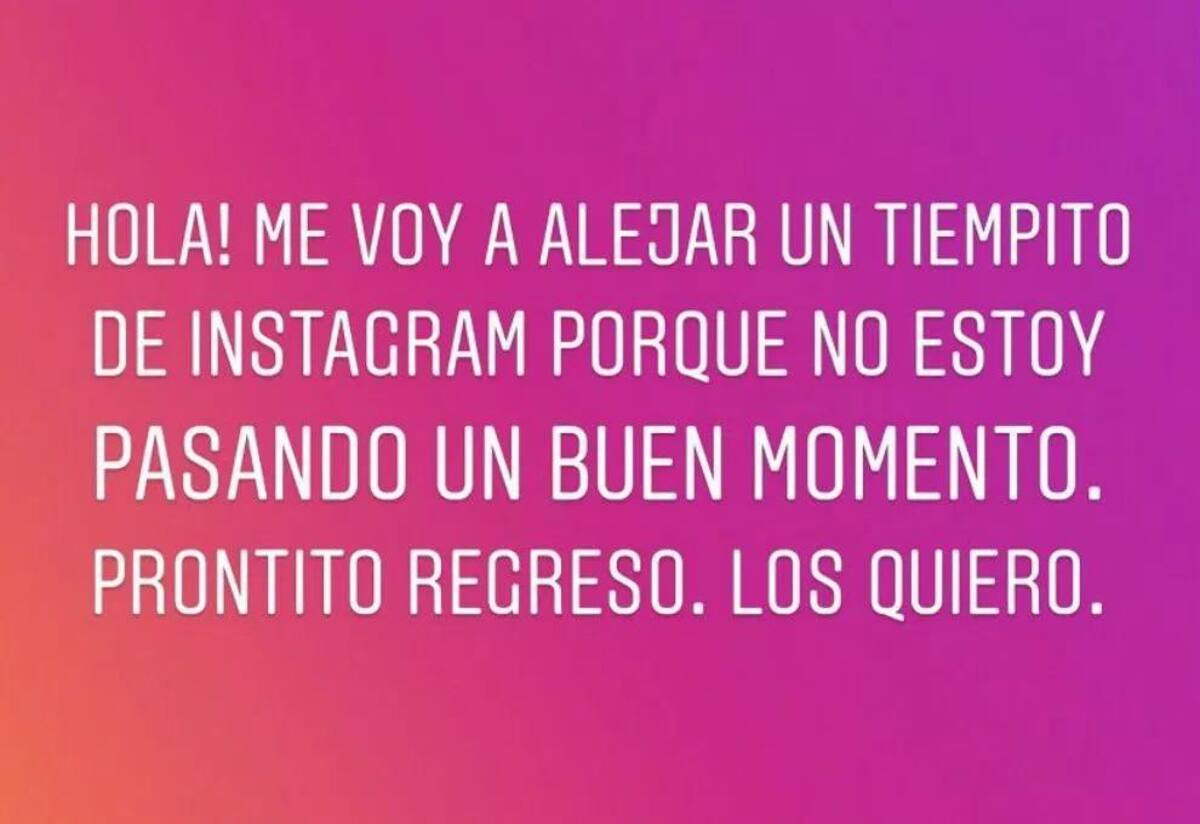 Mensaje de Adabel Guerrero en Instagram
