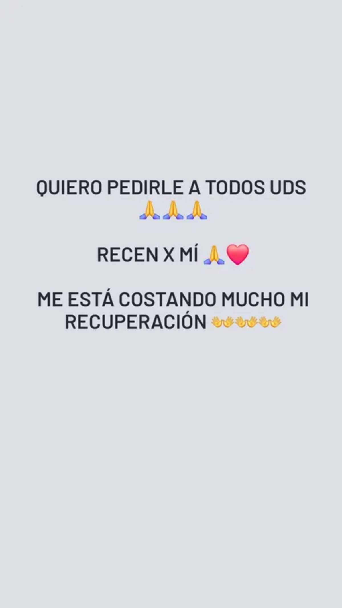 Mensajes de Silvina Scheffler por su internación por leptospirosis.