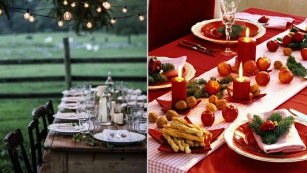 Mesas navideñas. Foto: NA