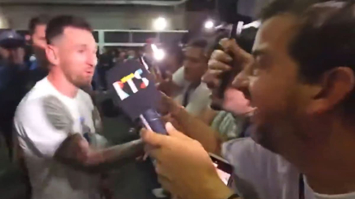 Messi con Alfredo Montes de Oca y Lucas Rodríguez. Foto: captura.