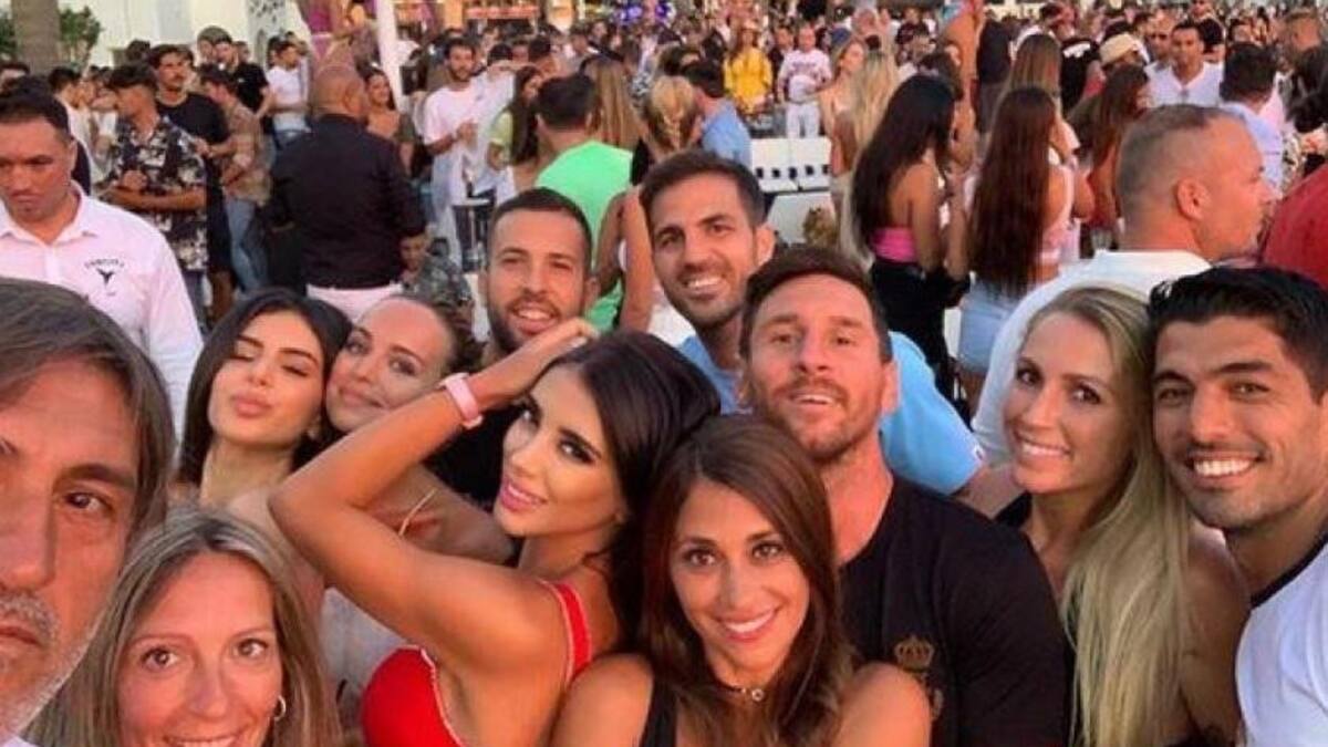 Messi durante la fiesta. NA
