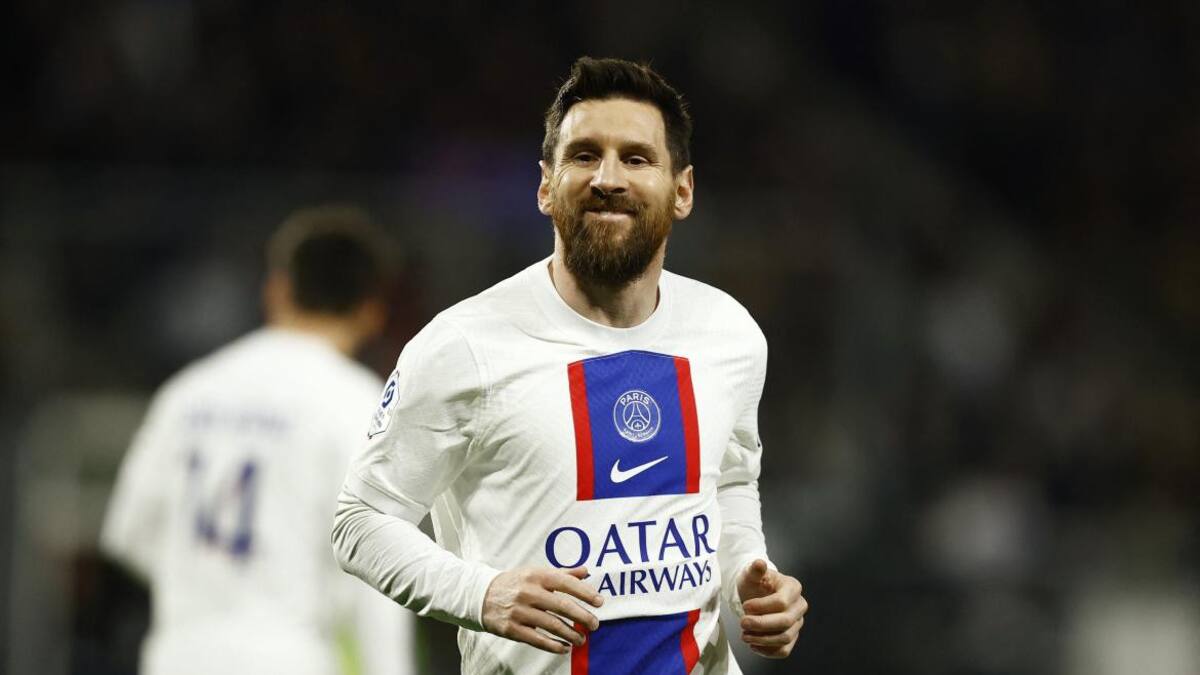 Messi, feliz tras su actuación ante Angers. Foto: Reuters.