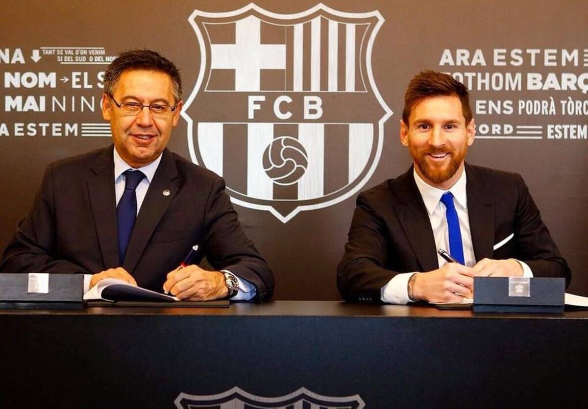 Messi renovó con el Barcelona