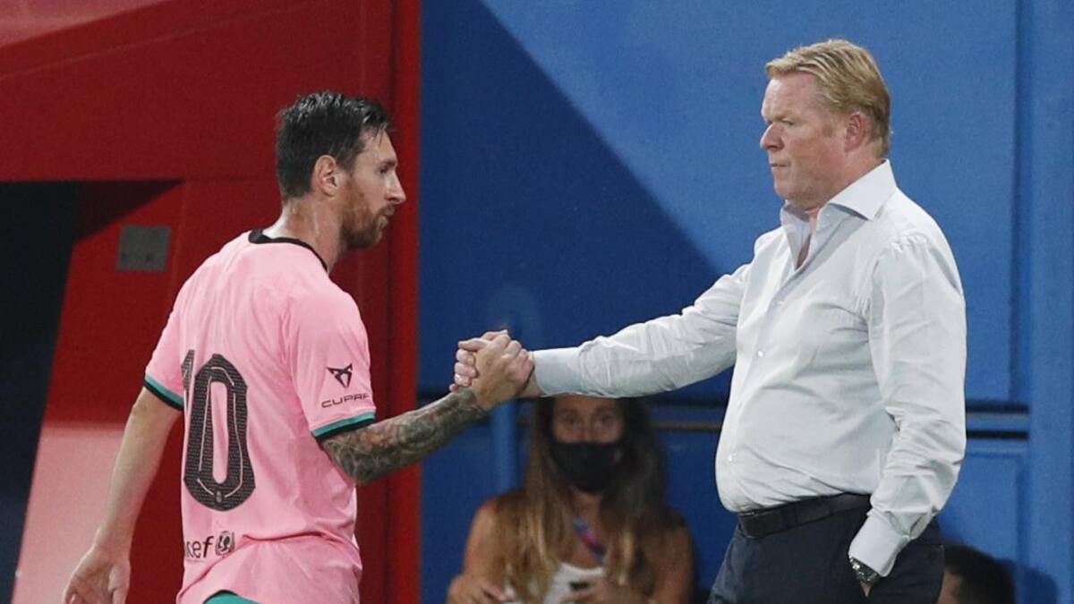 Messi y Koeman, Barcelona, Reuters