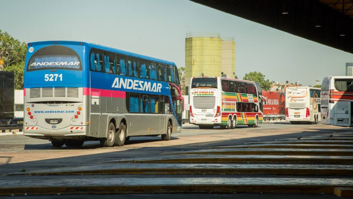 Micros a Mar del Plata. Foto: NA