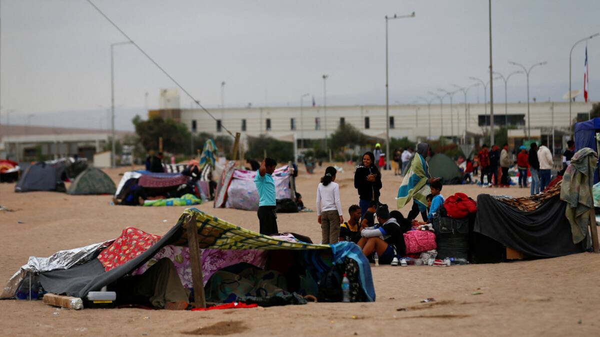 Migrantes en Chile. Foto: Reuters
