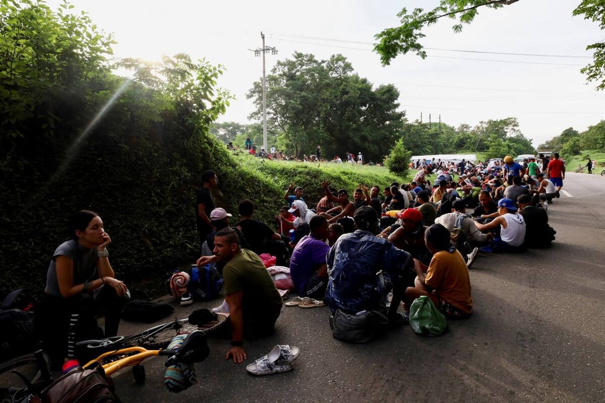 Migrantes en la ciudad de Chiapas. Foto: Reuters.
