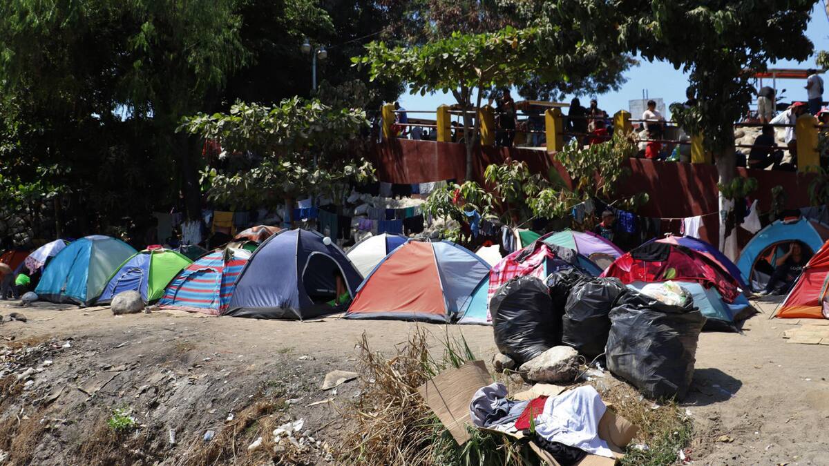 Migrantes en Tapachula, México. Foto: EFE.