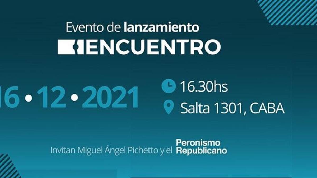 Miguel Angel Pichetto, lanzamiento de Encuentro.