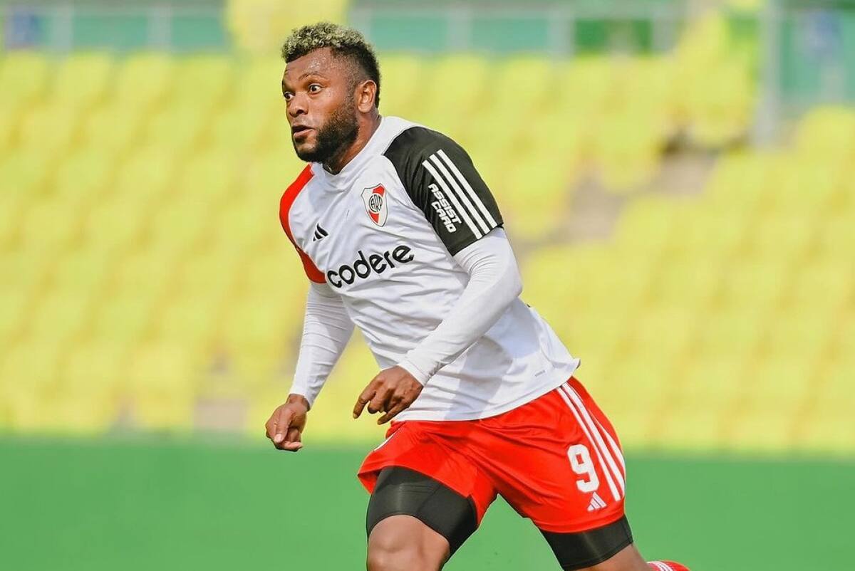 Miguel Borja; River vs Estados Unidos. Foto: Instagram @riverplate