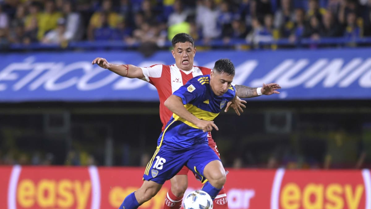 Miguel Merentiel; Boca vs Unión. Foto: Télam.
