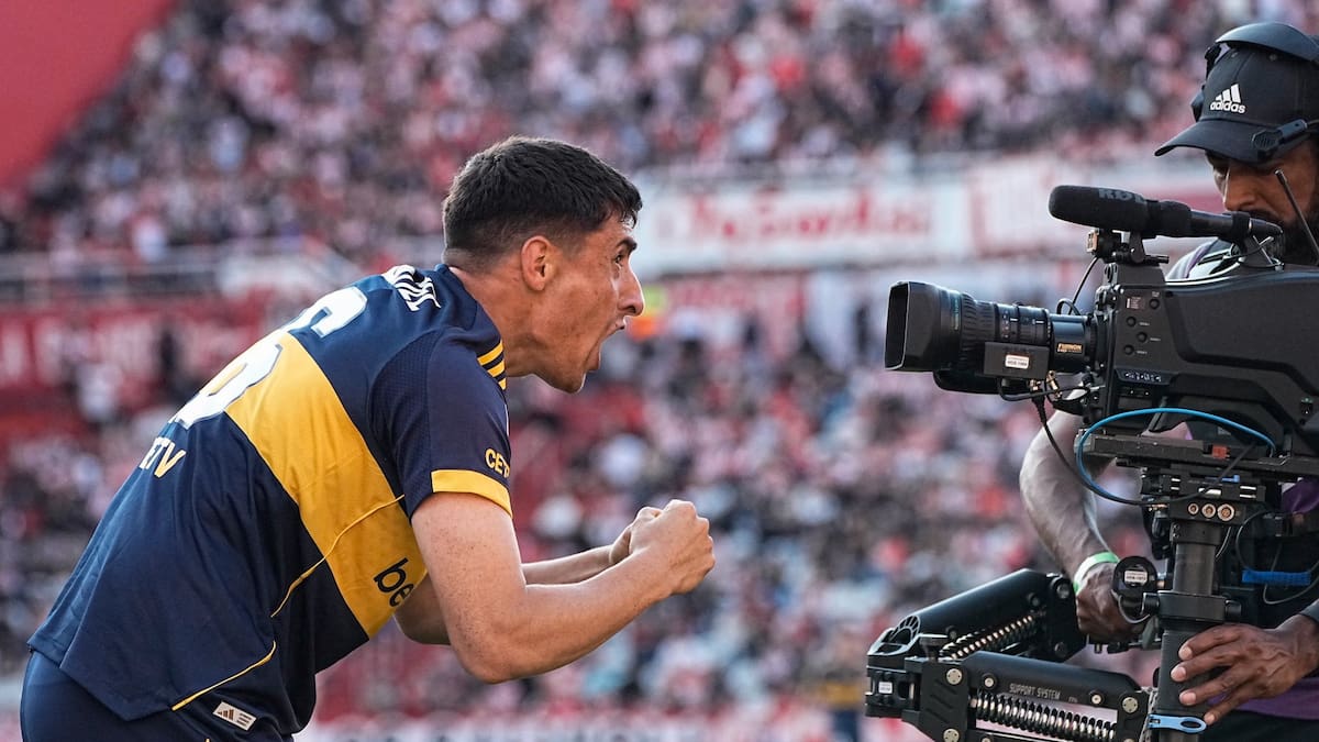 Miguel Merentiel le dio los tres puntos a Boca Juniors sobre Estudiante de La Plata.