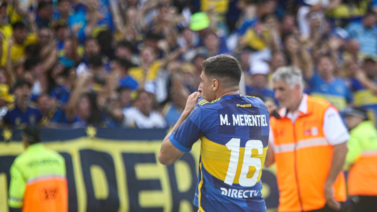 Miguel Merentiel; River vs Boca, Copa de la Liga. Foto: NA
