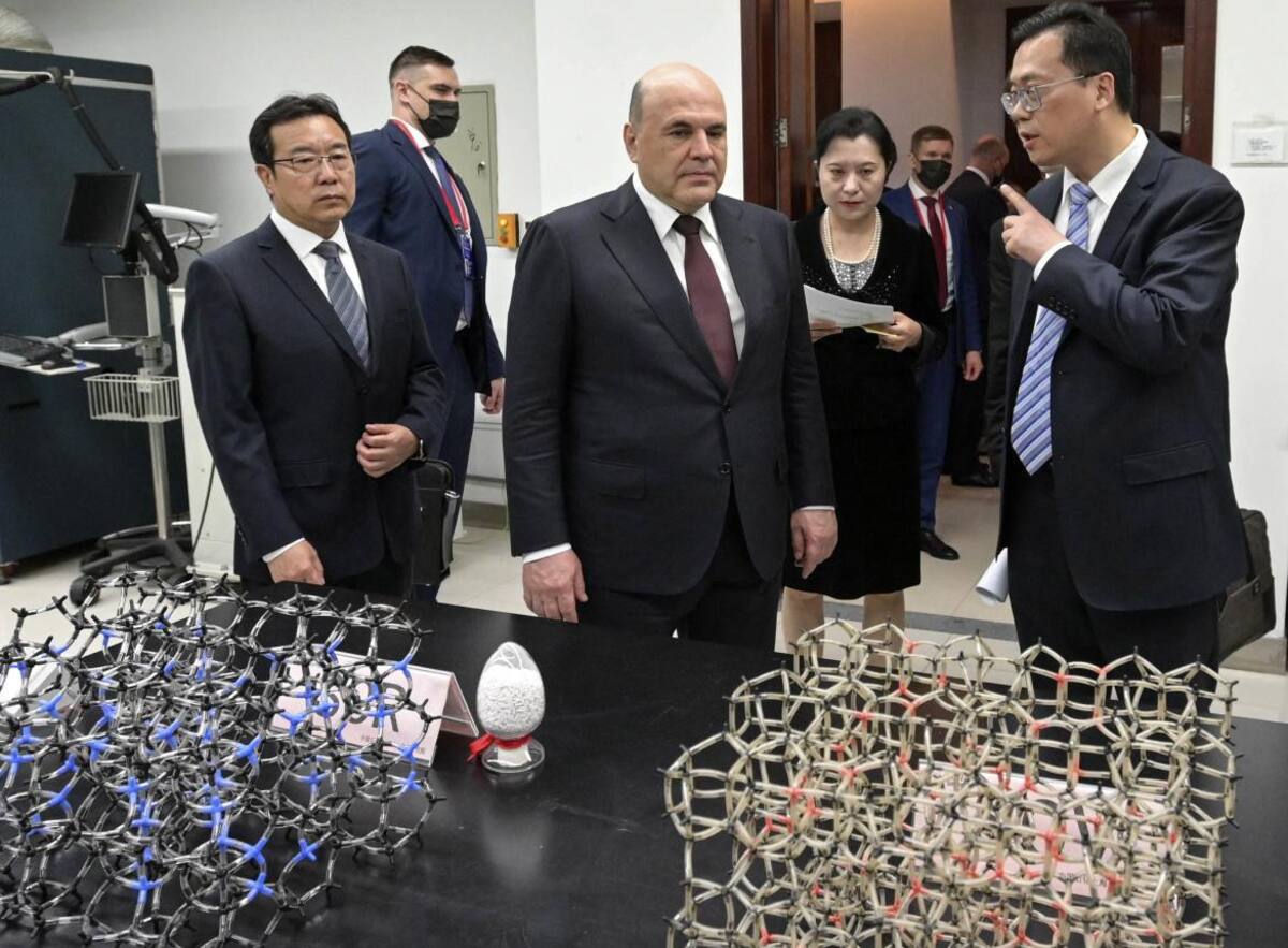 Mijaíl Mishustin, primer ruso, de visita en China. Foto: EFE.