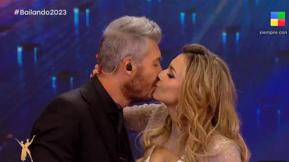 Milett Figueroa y Marcelo Tinelli. Foto: Captura de video.