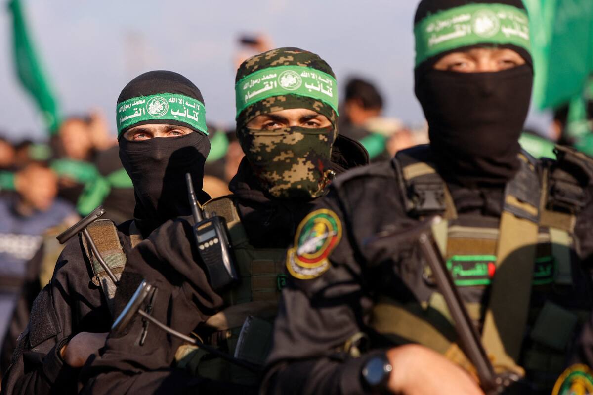 Militantes de Hamás. Foto: Reuters (Mohammed Salem)