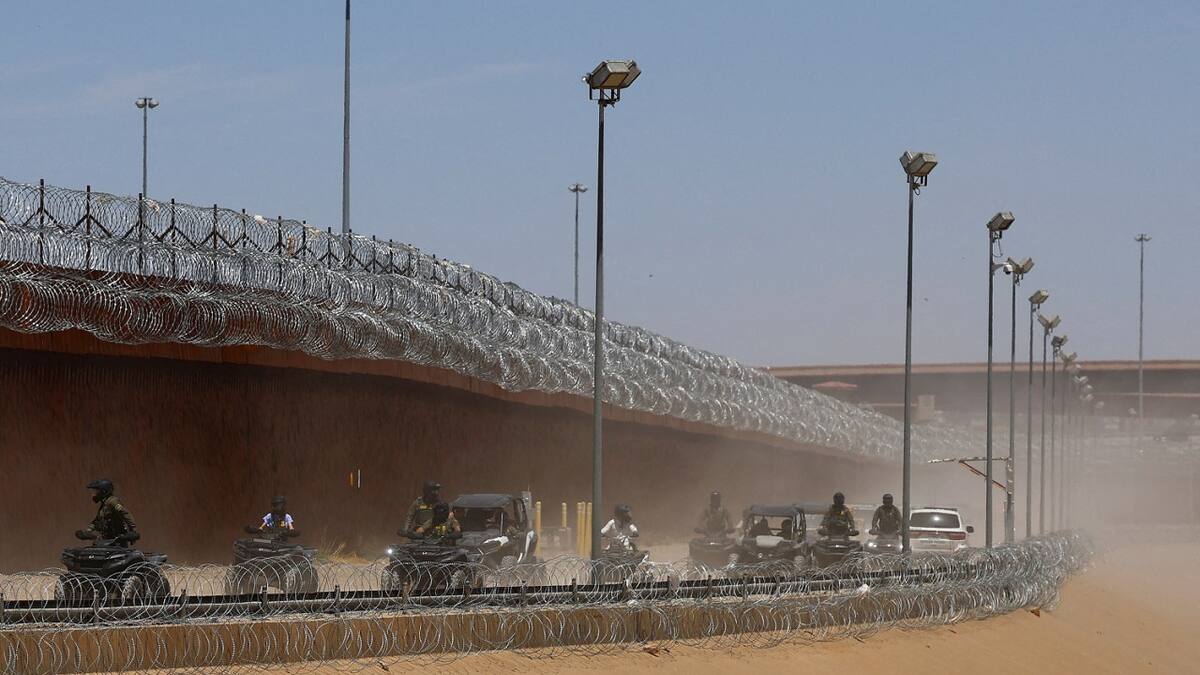 Militares en la frontera México-Estados Unidos. Foto: Reuters/Jose Luis Gonzalez