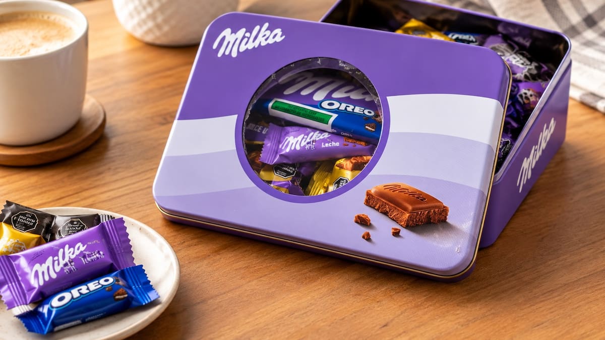 Milka lanzó una lata coleccionable repleta de chocolates y alfajores: cuánto cuesta y dónde comprarla