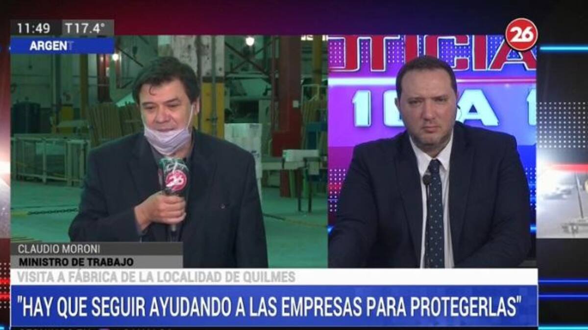 Ministro de Trabajo Claudio Moroni en Quilmes