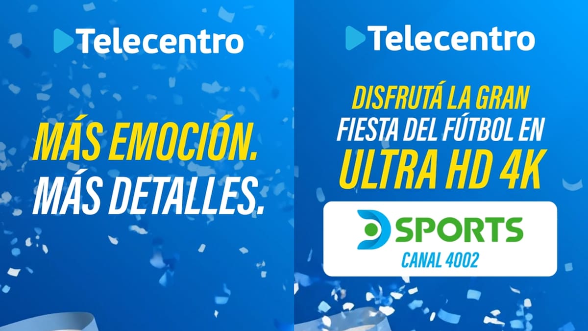 Mira todos los partidos del Mundial en 4K en el canal 4002 de Telecentro