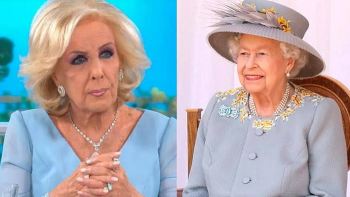 Mirtha Legrand y la Reina Isabel II. Foto: NA.