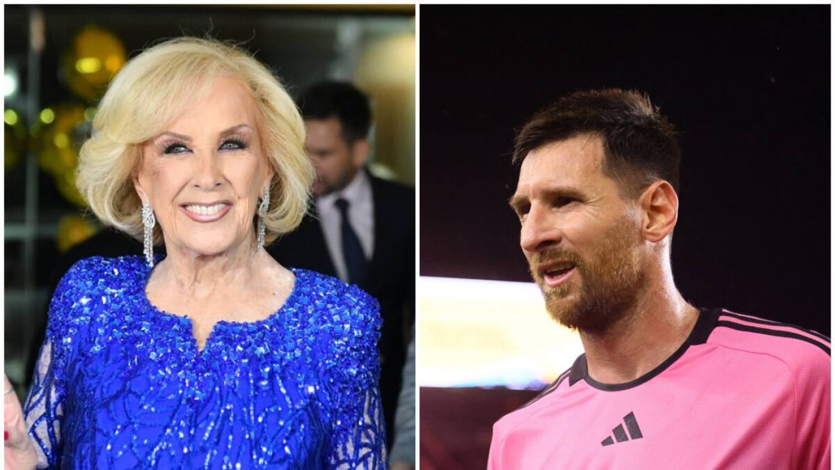 Mirtha Legrand y Lionel Messi. Fotos: NA - Reuters.