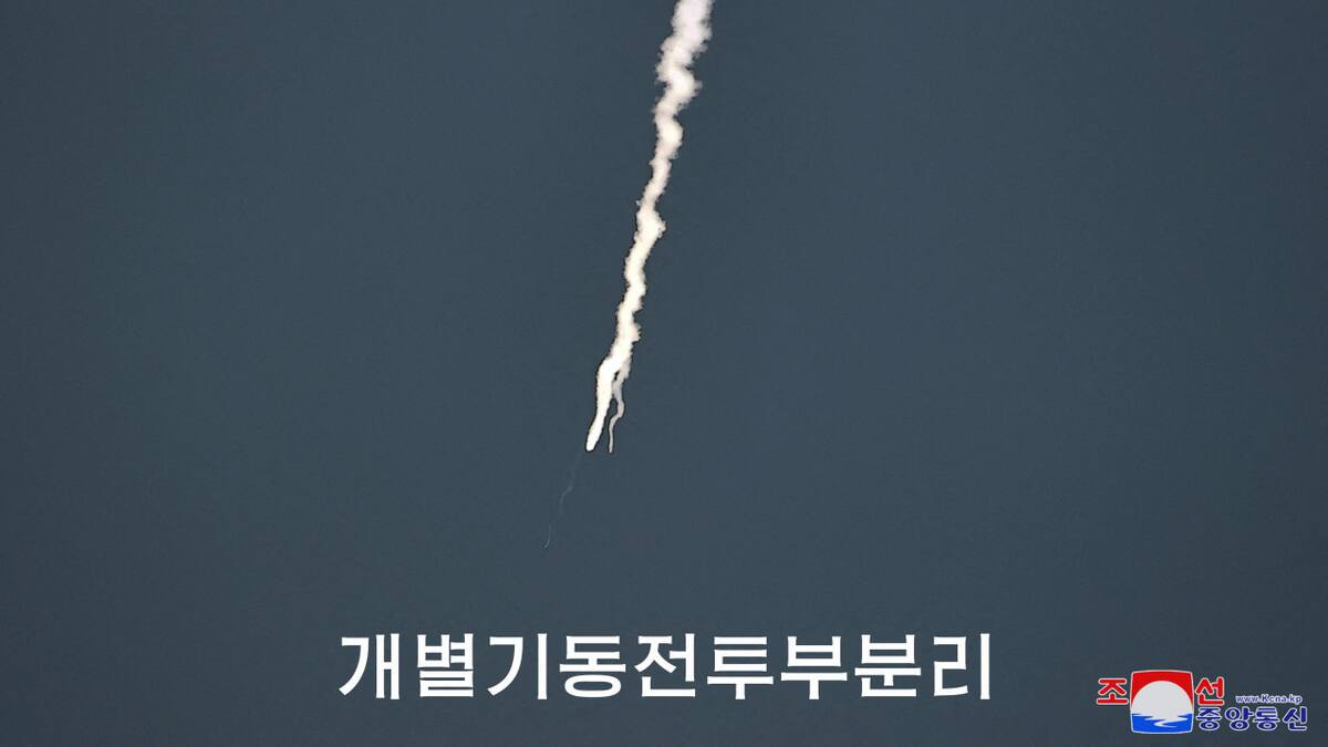 Misil lanzado por Corea del Norte. Foto: archivo, Reuters.
