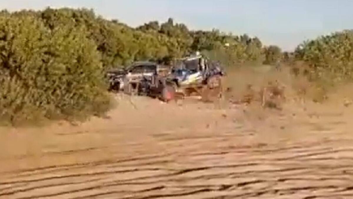 Momento del accidente. Foto: captura.