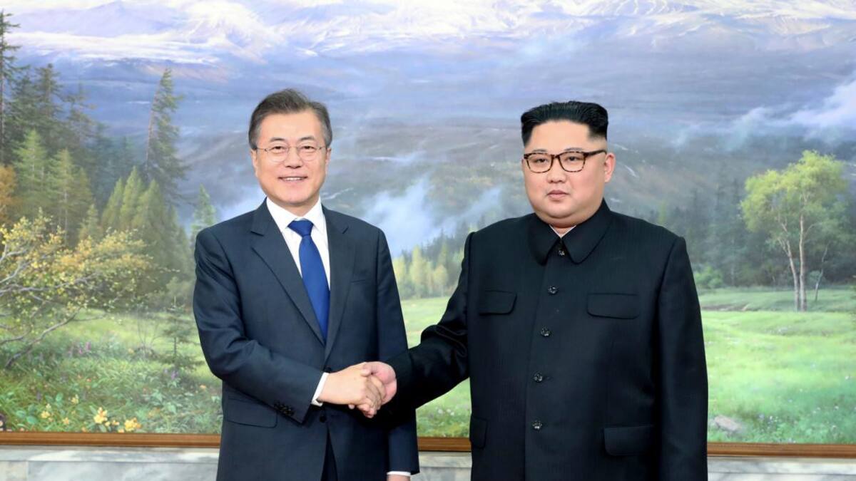 Moon Jae-in y Kim Jong-un - Corea del Sur y Corea del Norte - Reunión (Reuters)