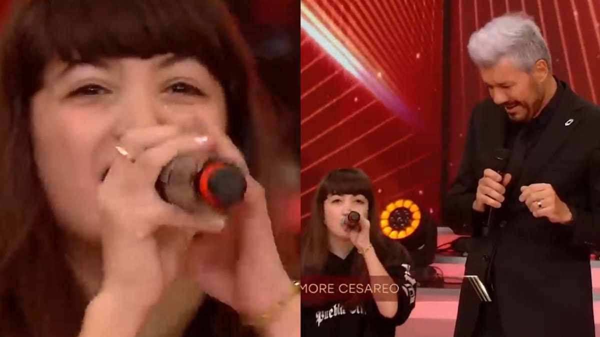 More Con Flow junto a Marcelo Tinelli en el Bailando 2023. Foto: captura.