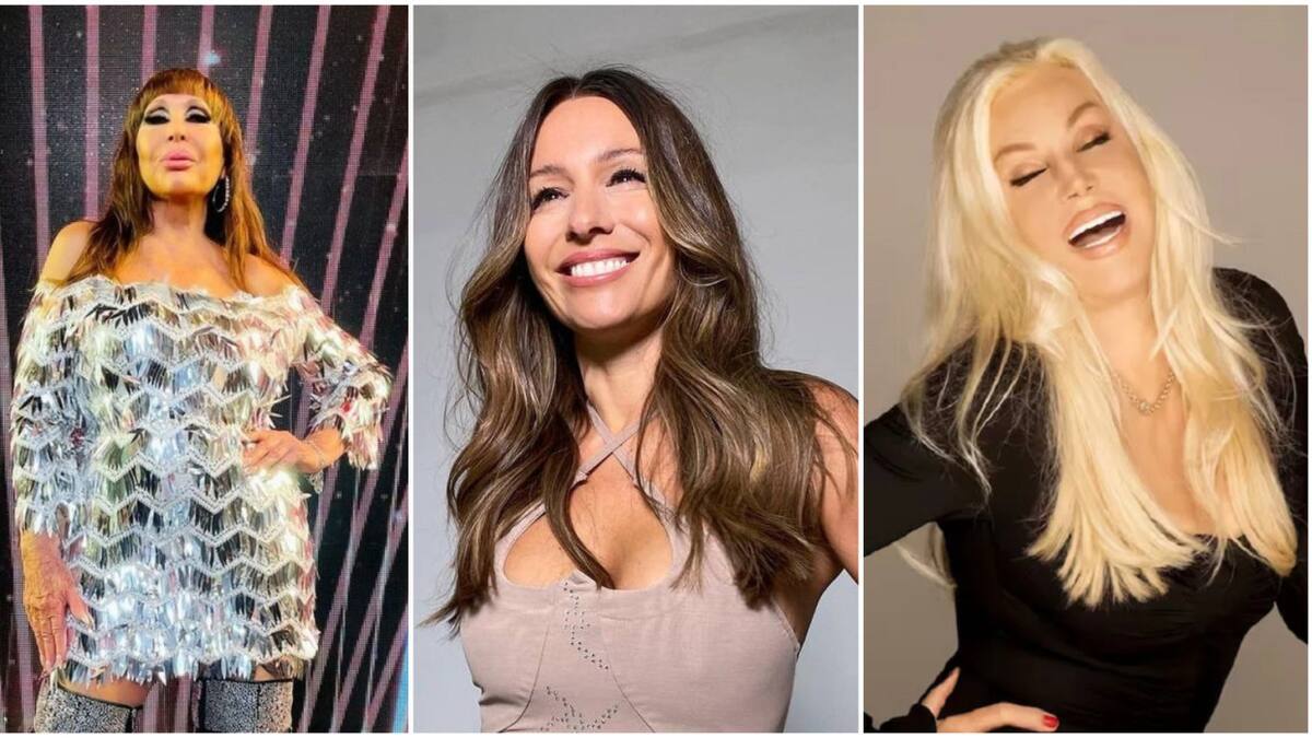Moria Casán, Pampita y Susana Giménez. Fotos: redes sociales.