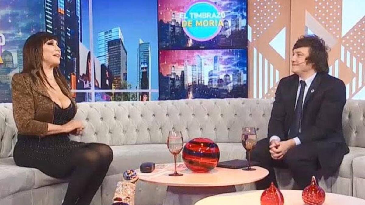 Moria Casán y Javier Milei