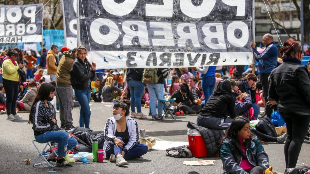 Movilización piquetera. Foto: NA