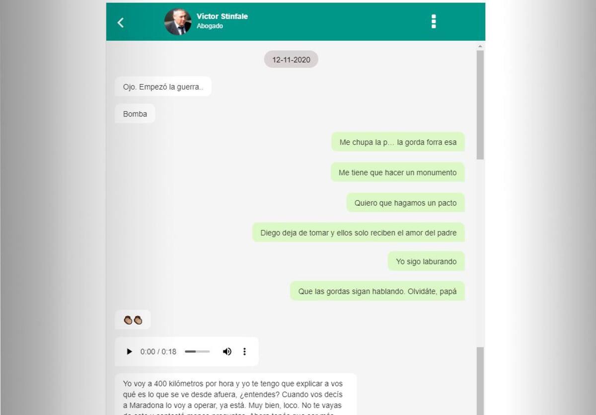 Muerte de Diego Maradona, audios y chats de celular de Leopoldo Luque