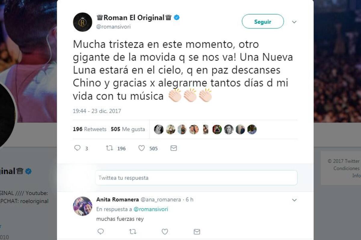 Muerte de El Chino - La Nueva Luna - Redes sociales