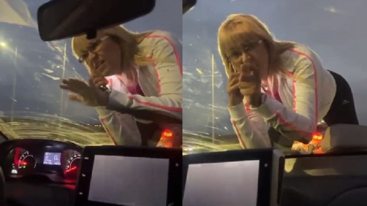 Mujer alcoholizada en Córdoba. Foto: captura de video.