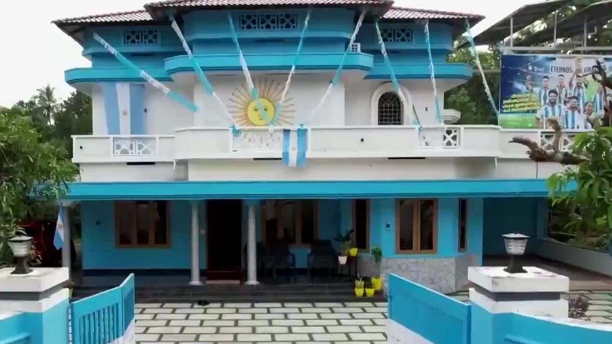 Lionel Messi tiene su “templo” en la India: la casa de un fanático de Argentina que se volvió viral