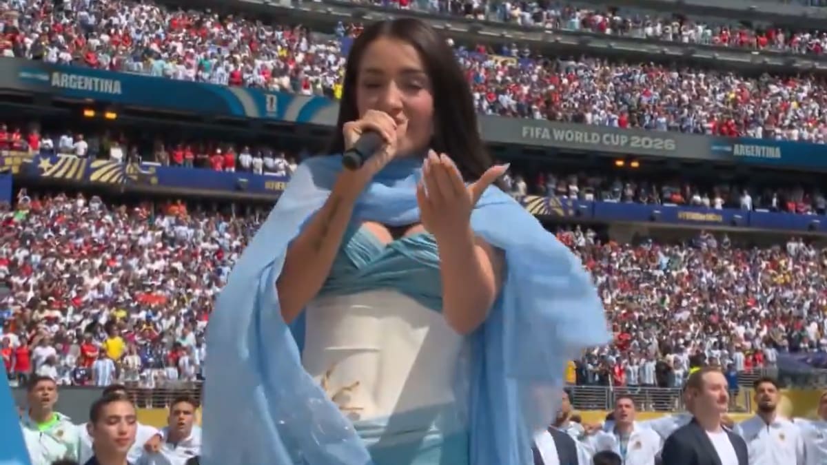 Video: así cantó María Becerra el Himno Argentino en la final del Mundial 2026