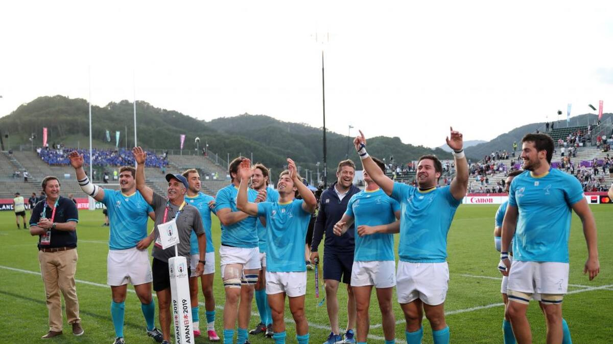 Mundial de Rugby, Festejo de Uruguay ante Fiji