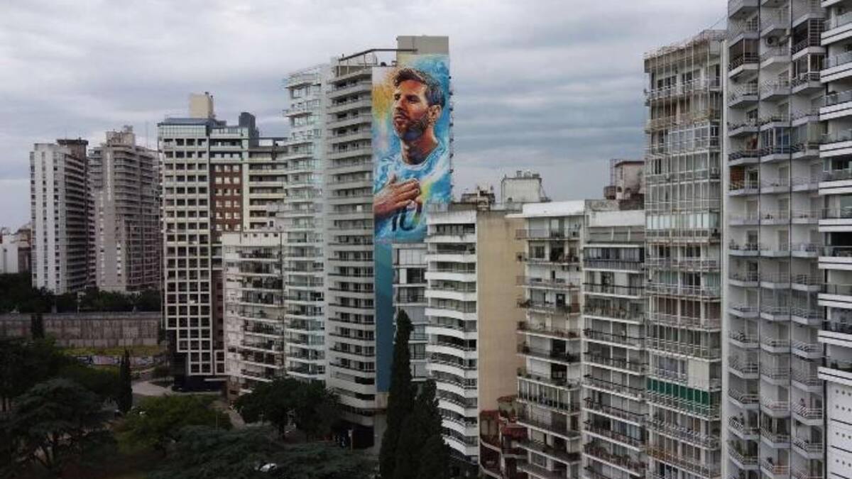 Mural de Lionel Messi en Rosario