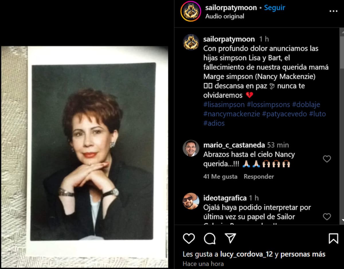 Murió Nancy Mackenzie, actriz de doblaje que le dio la voz a Marge Simpson. Foto: captura
