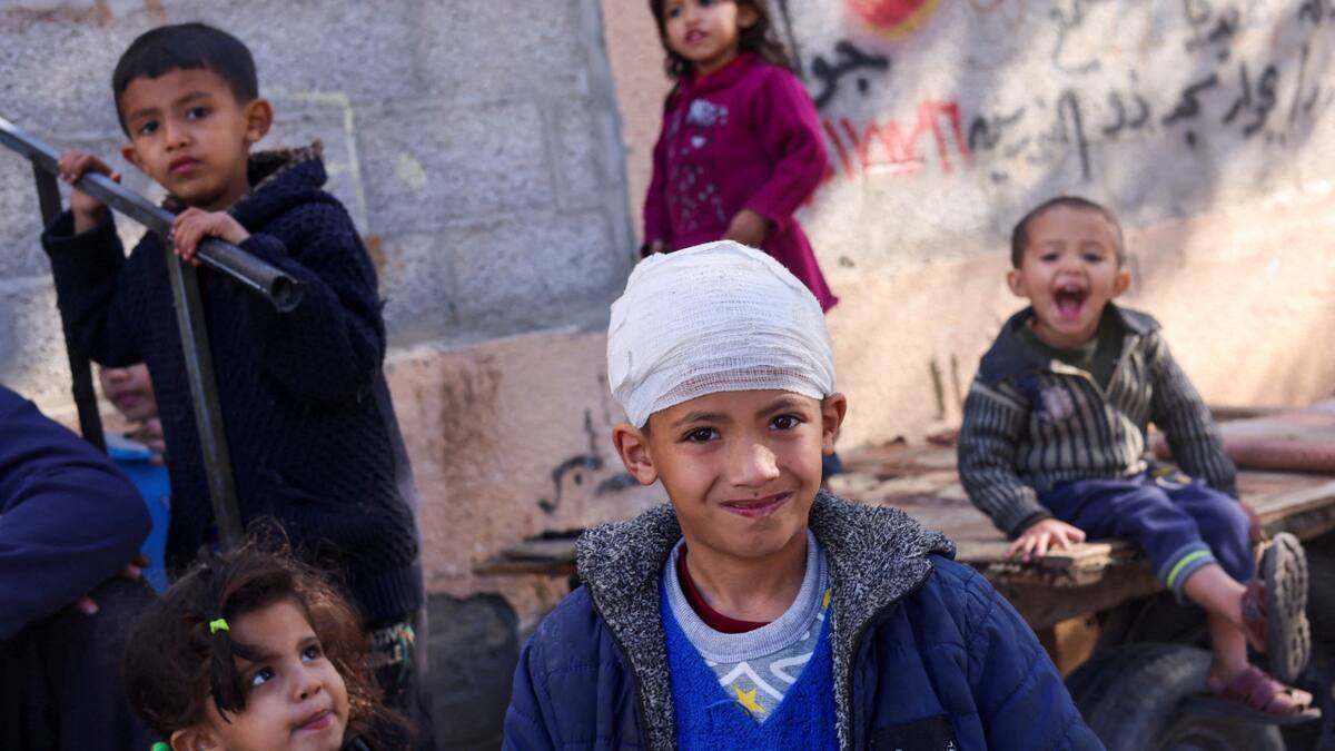 Niños en Gaza. Foto: Reuters.
