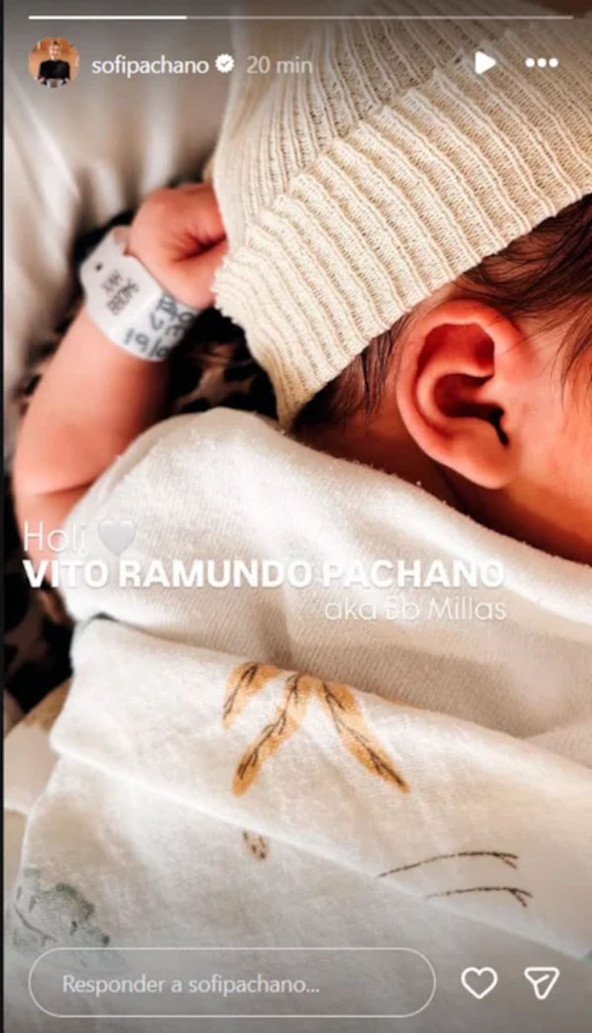 Nacimiento de Vito, el hijo de Sofia Pachano.