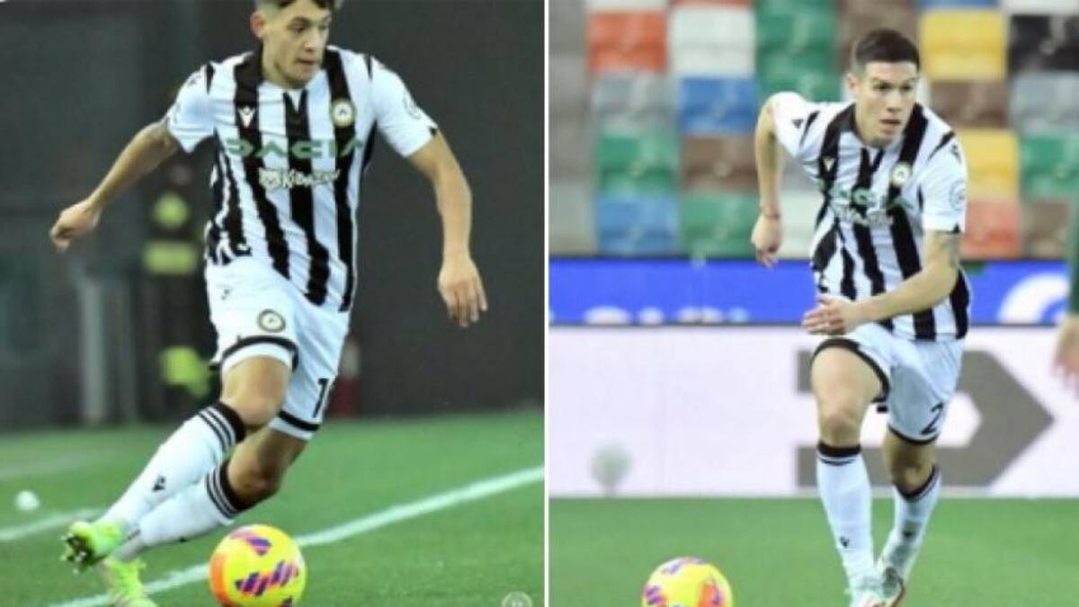 Nahuel Molina y Nehuen Pérez en el Udinese