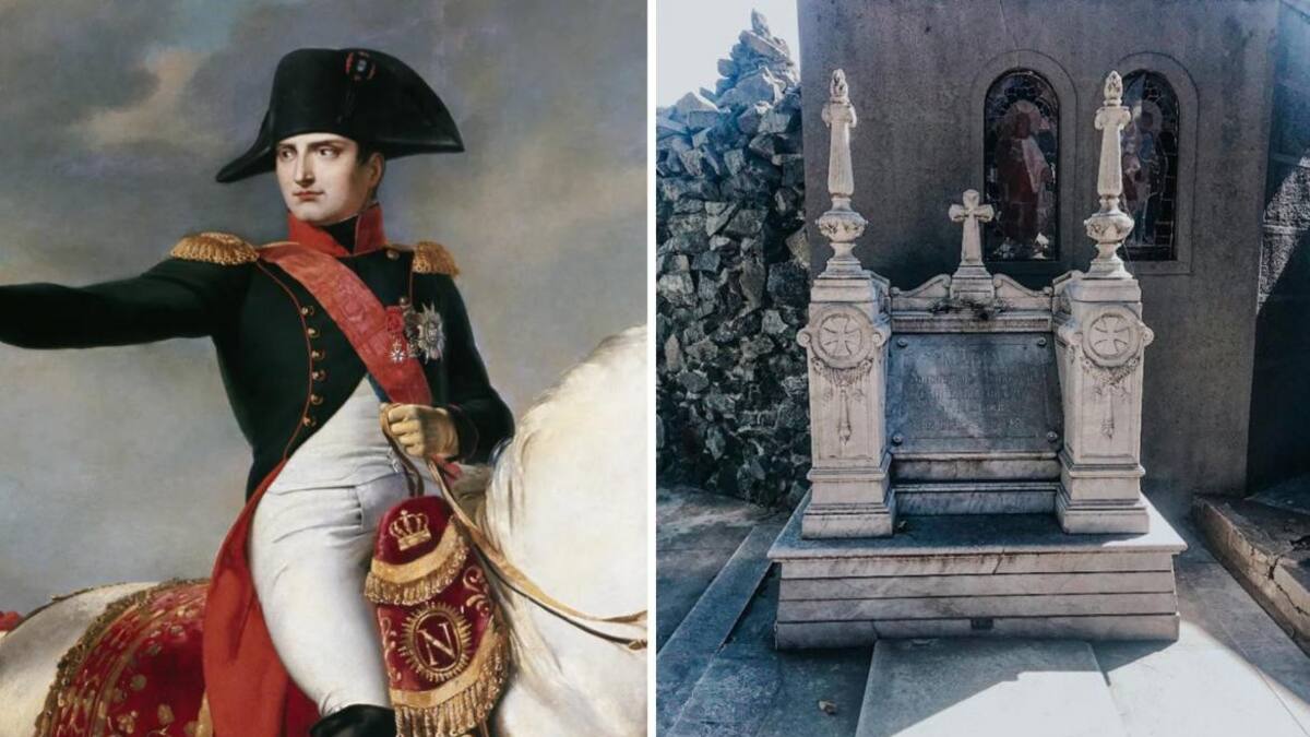 Napoleón Bonaparte y tumba de Mariquita Sánchez de Thompson.