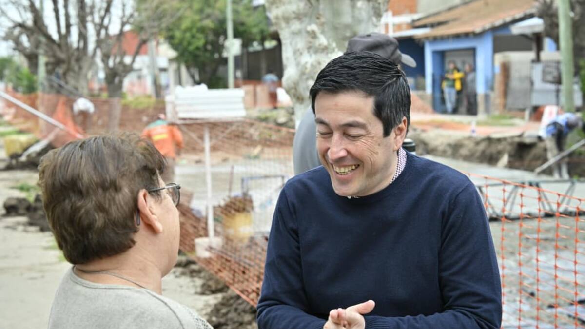 Nardini retomó su agenda recorriendo obras en Tierras Altas.