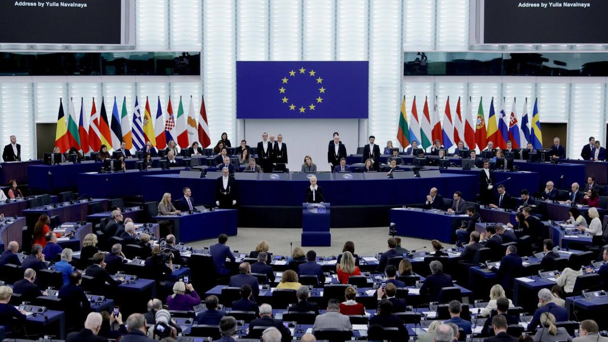 Navalnáya en el Parlamento Europeo. Foto: EFE.